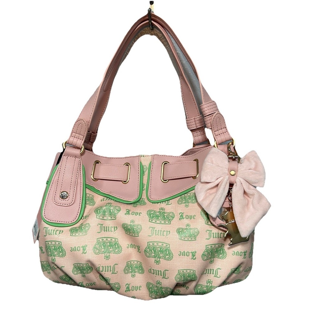 Juicy Couture Exclusive "Juicy Fan Club Satchel" Color Pink Diamond Retro NWT